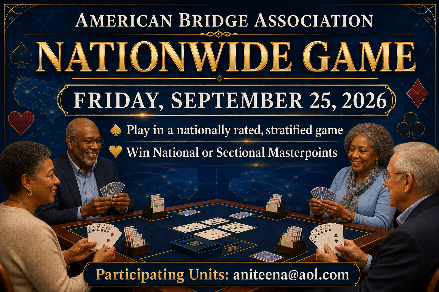 American Bridge Association Nationwide Game—Friday, September 25, 2026
